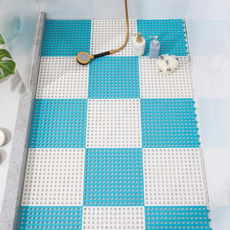 1 Non Slip Bathroom Mat, Waterproof Non Slip Carpet, Bathroom Carpet, Splicing Bathroom Floor Shower Mat