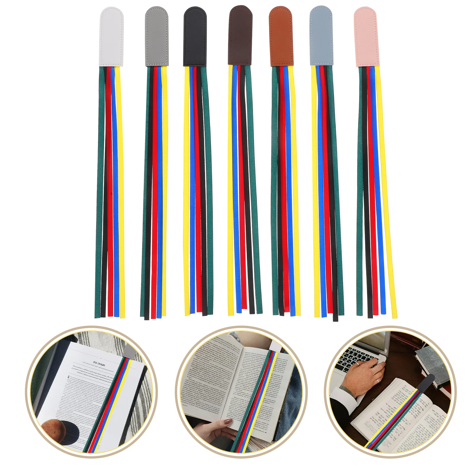 

7 Pcs Ribbon Bookmark Bible Markers Accessories Tassel for Men Ribbons Bookmarks Student