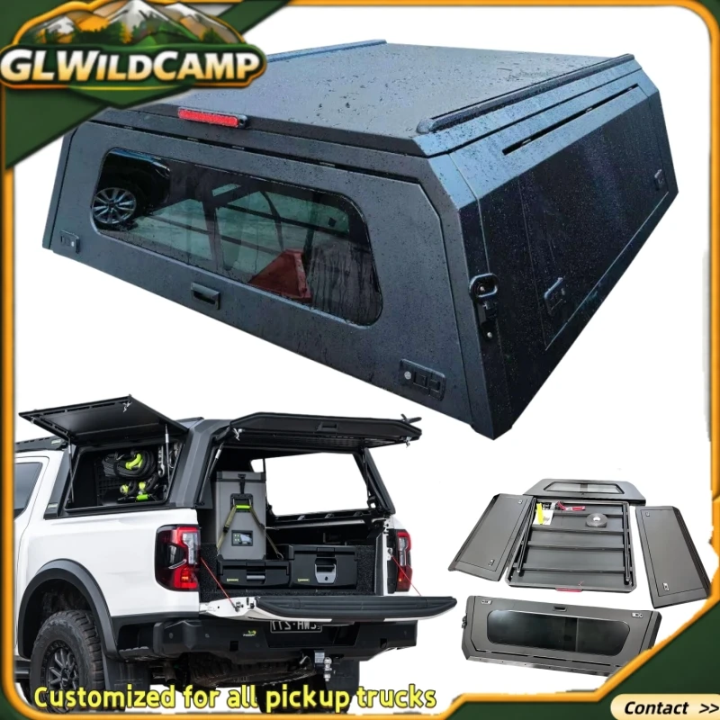 For 2023 2024 2025 Next Gen Ford Ranger T9 Raptor Sports Bed Cap Camper Truck Topper Steel&Aluminium Hardtop Canopy