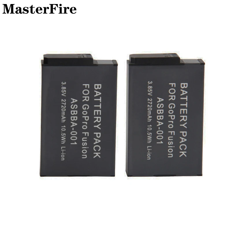 

10 шт./лот 3,85 В 2720 мАч аккумуляторная батарея ASBBA-001 для GoPro Go Pro Fusion VR 360-градусные батареи аксессуары для экшн-камеры