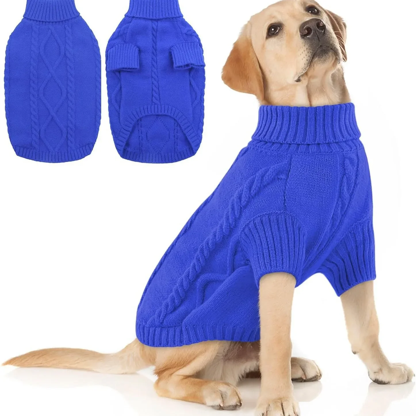 Dog High Neck Knit Sweater: Warm Winter Style, Multiple Colors & Sizes