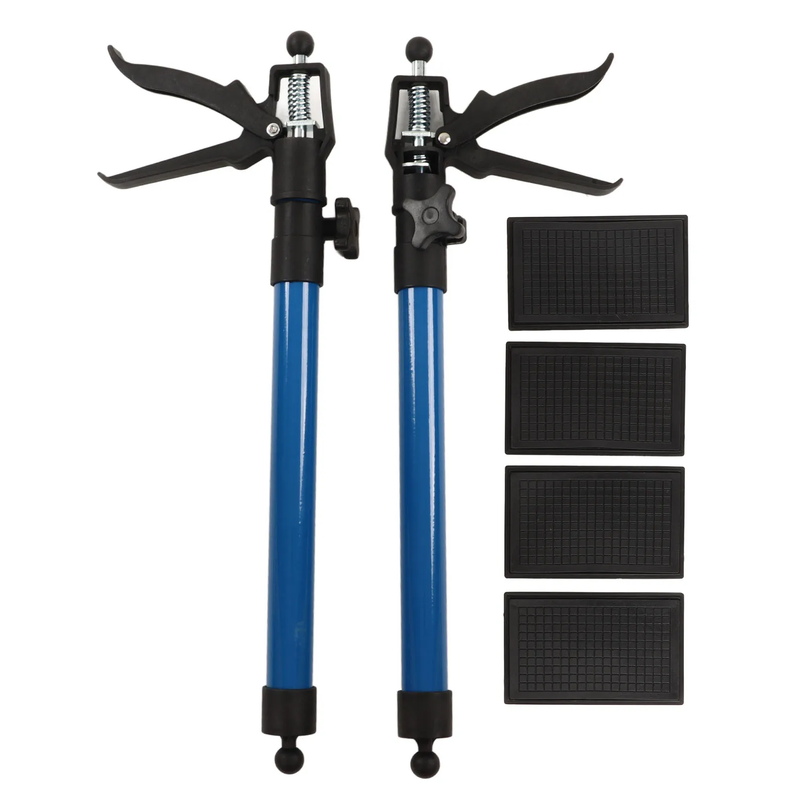 

2pcs Cabinet Support Pole Extendable 20-45in Stainless Steel Nylon Hanging Cabinet Support Rod with 4 Plate for Door Frame