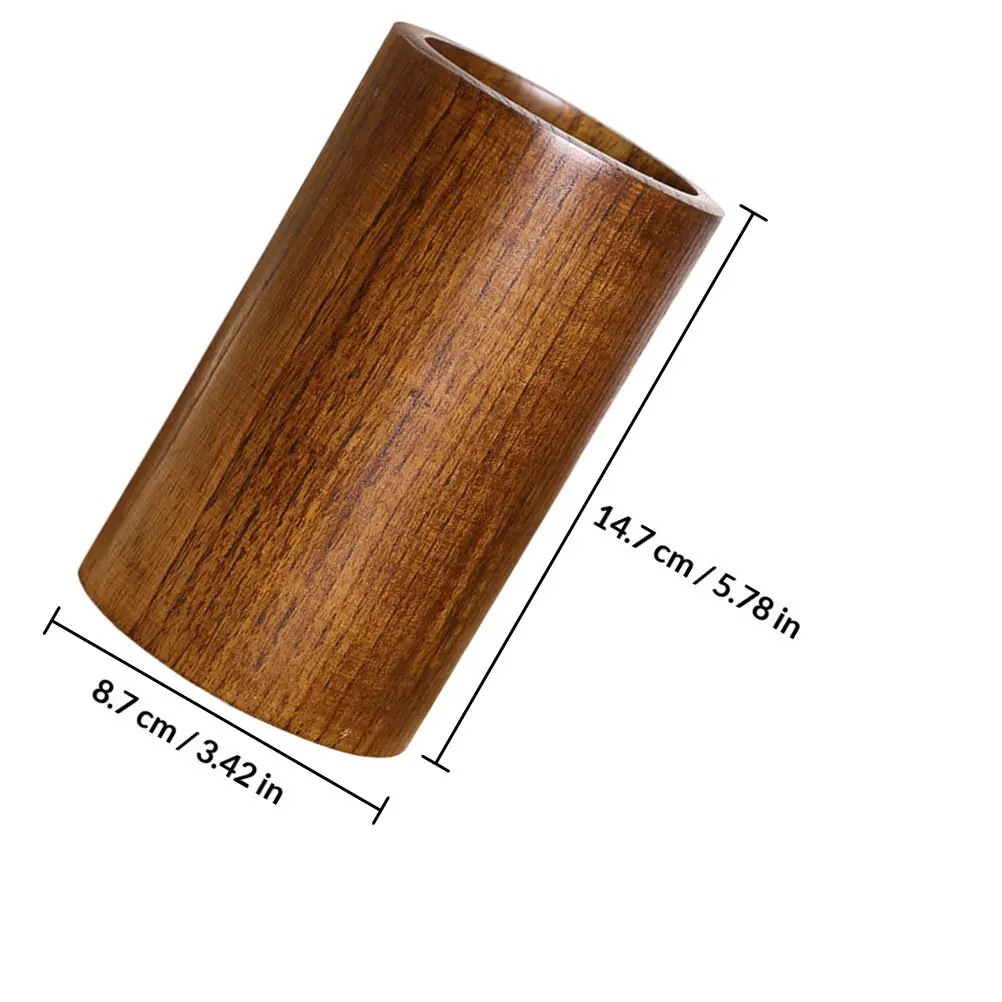 1Pcs Premium Wooden Chopstick Cage Round Kitchen Storage Holder Multipurpose Cutlery Container Simple Design Easy Clean