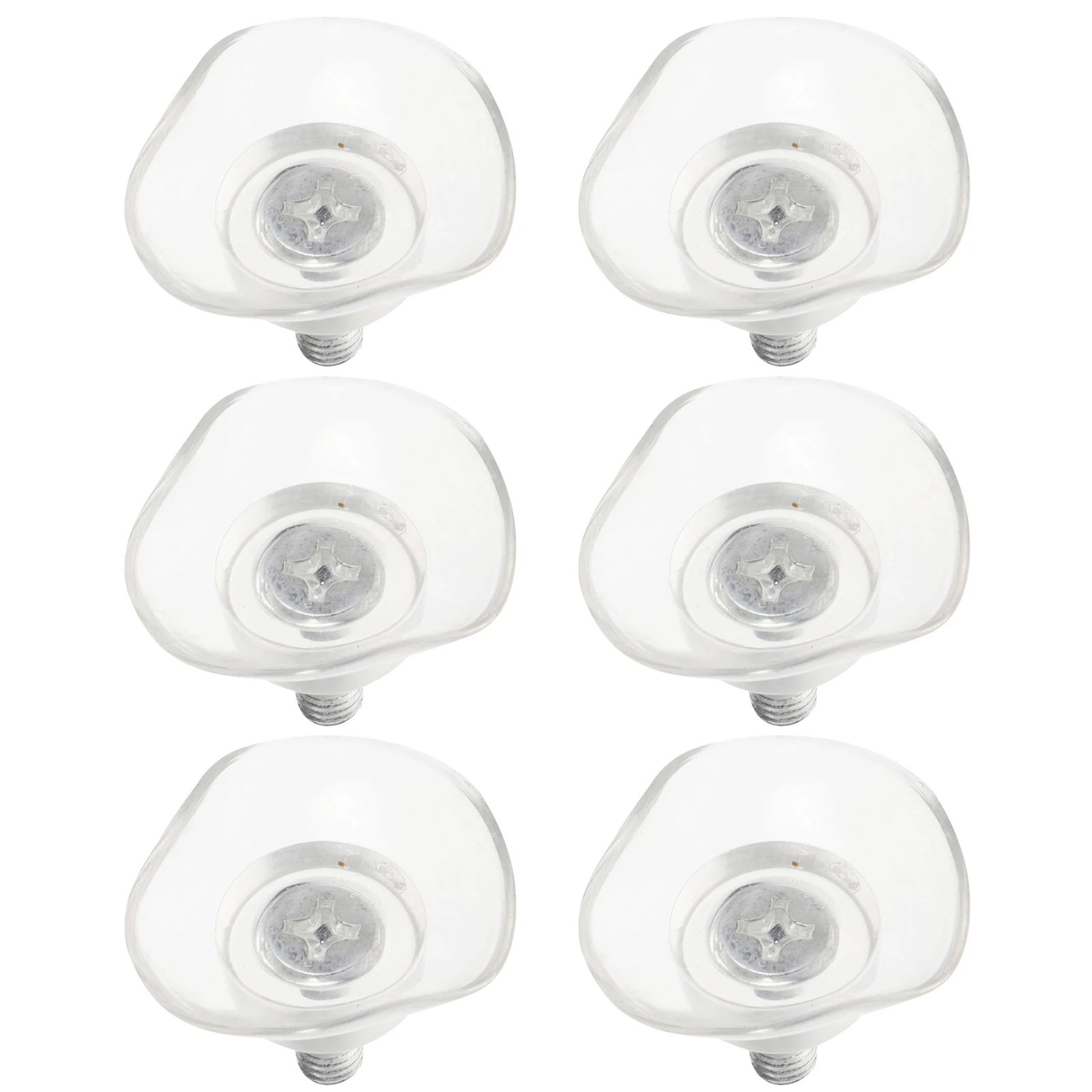 

6pcs Pvc Suction Cups Transparent Glass Anti-Collision Hanger Hooks Adjustable Furniture Holder For Bathroom Kitchen Decorations
