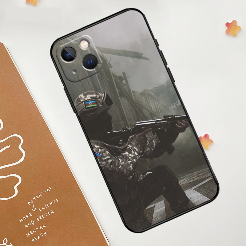 حافظة علم أذربيجان لهاتف أبل آيفون 16 15 14 13 11 12 Pro Max Mini XR 15 16 Plus 16e غطاء حماية #3