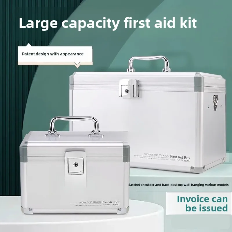 

Medicine cabinet household contains heatstroke prevention first aid supplies, large-capacity drug storage box