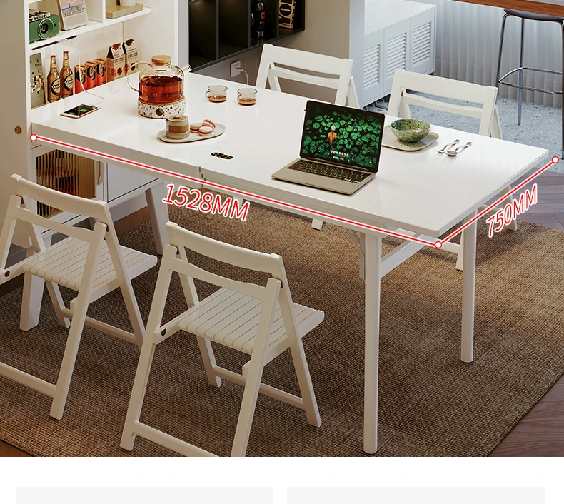 

Cabin Small Unit White Light Retractable Dining Table