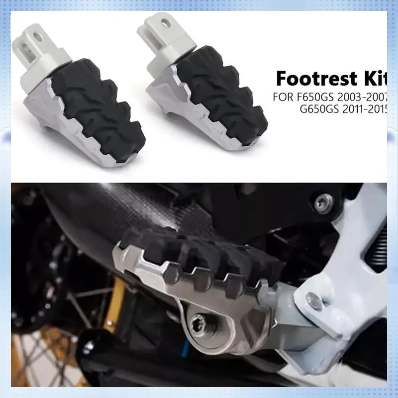 

NEW-Foot Pegs Footpeg Pedals Footrest For BMW F650GS 2003-2007 G650GS 2011-2015 Motorcycle Replacement Parts Accessories