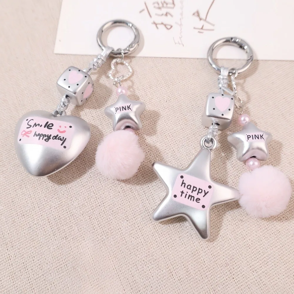 Trendy Silver Color Star Keychain Decorative Stylish Bag Pendant Exquisite Y2k Zipper Pull Car