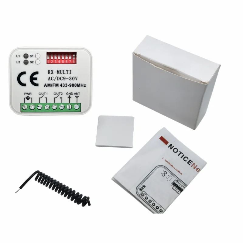 

Garage Remote Control Receiver Universal 300-868MHz RX MULTI AC DC 9-30V Electric Gate Control Receiver