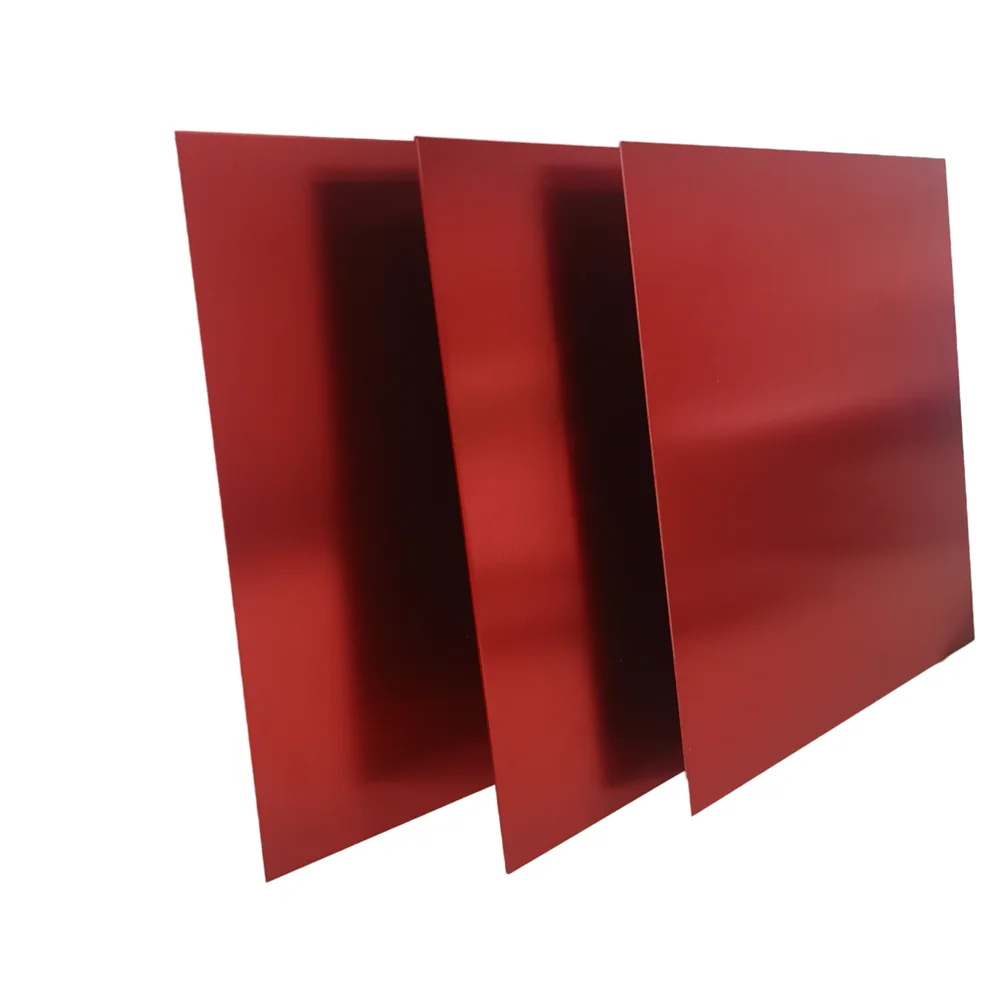 

3pcs Of Red Aluminum Plate 200x200mm Oxidation Aluminum Plate DIY Material Lasers Cutting Frame Metal Plate Thickness 1mm