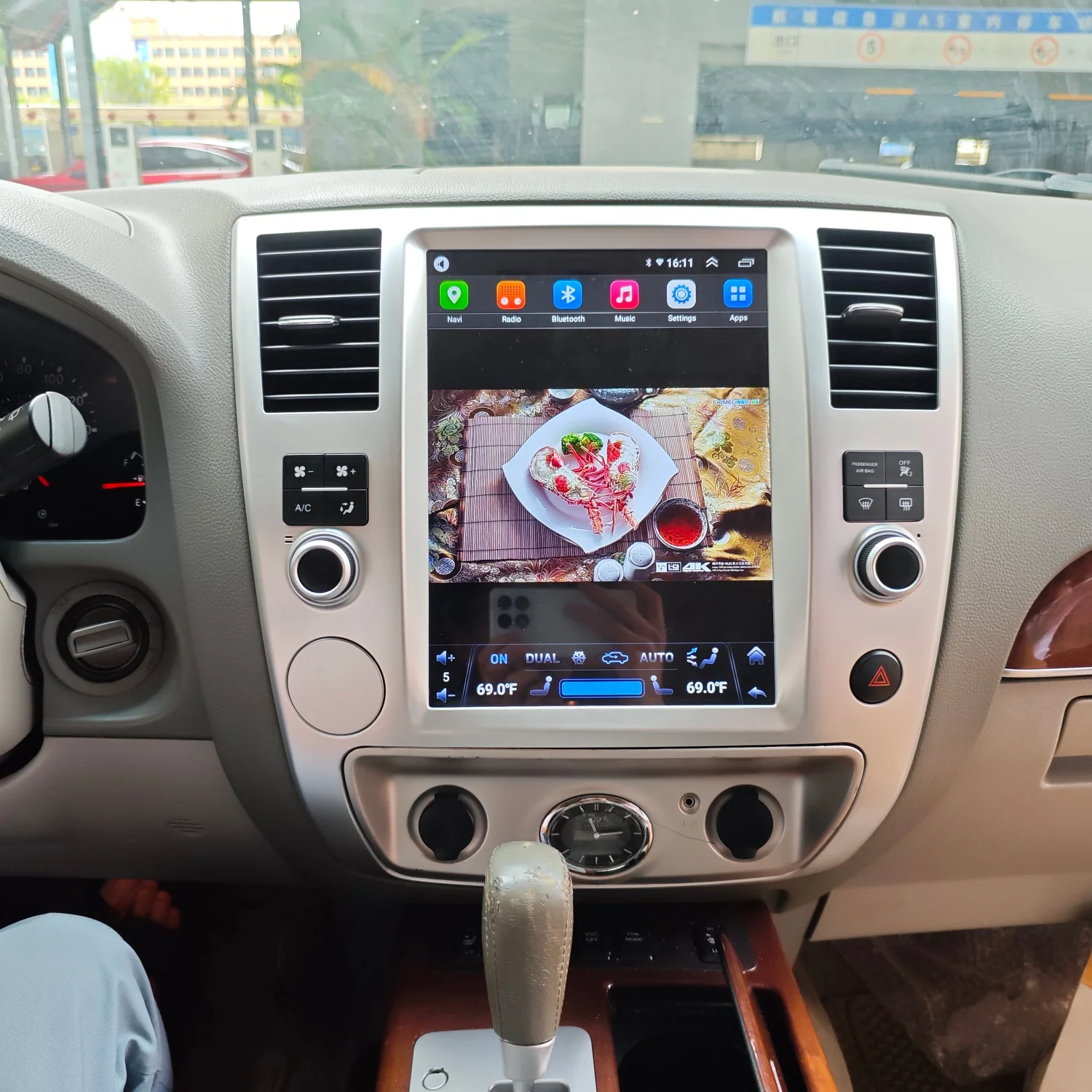 12.1-inch Screen For Nissan Armada Android14 GPS Wireless CarPlay Car Multimedia Video Player Stereo Navigation Tape Recorder