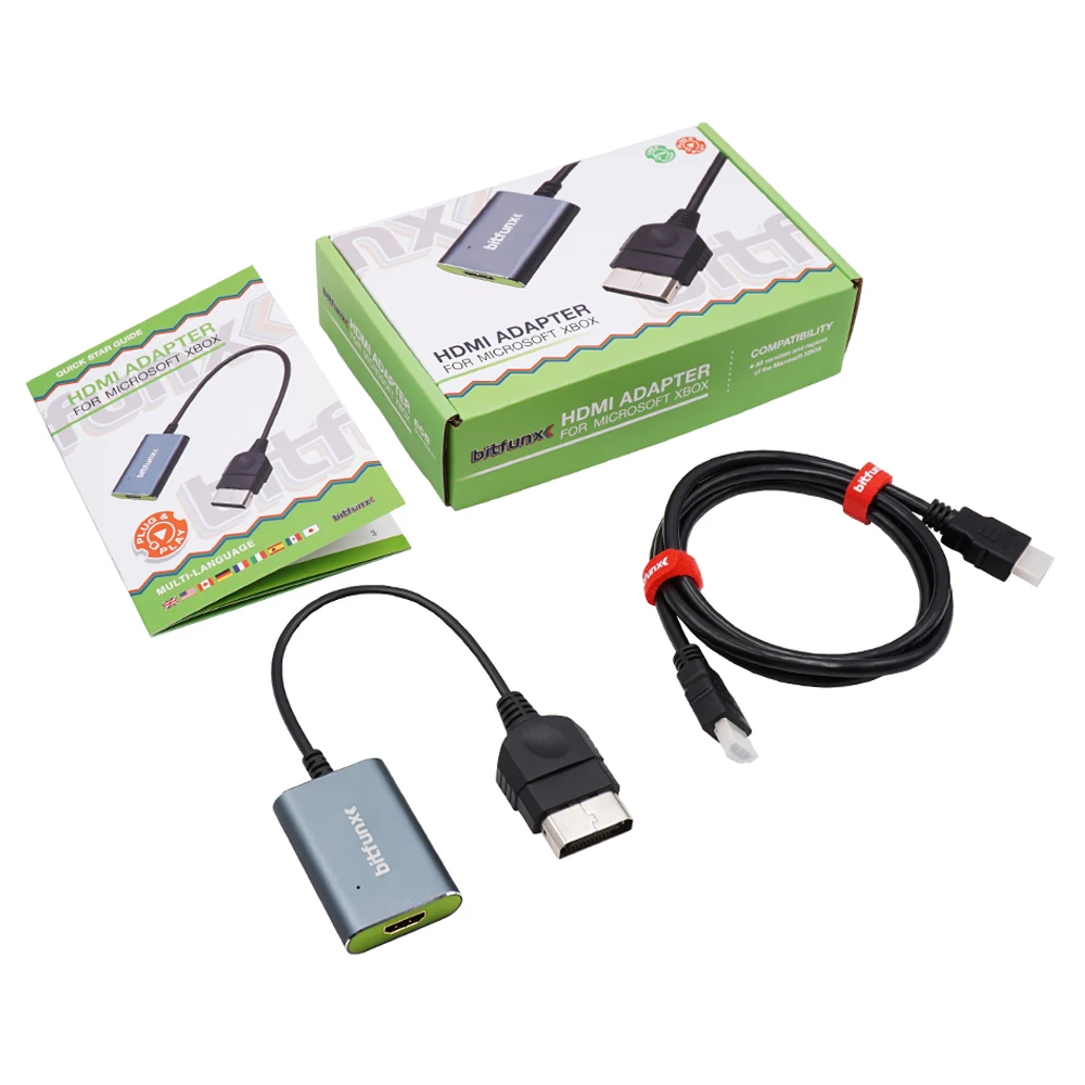 

Bitfunx HDMI Converter Adapter for Microsoft XBOX Game Consoles Supports Display 480p Retro Video 720p 1080i Modes