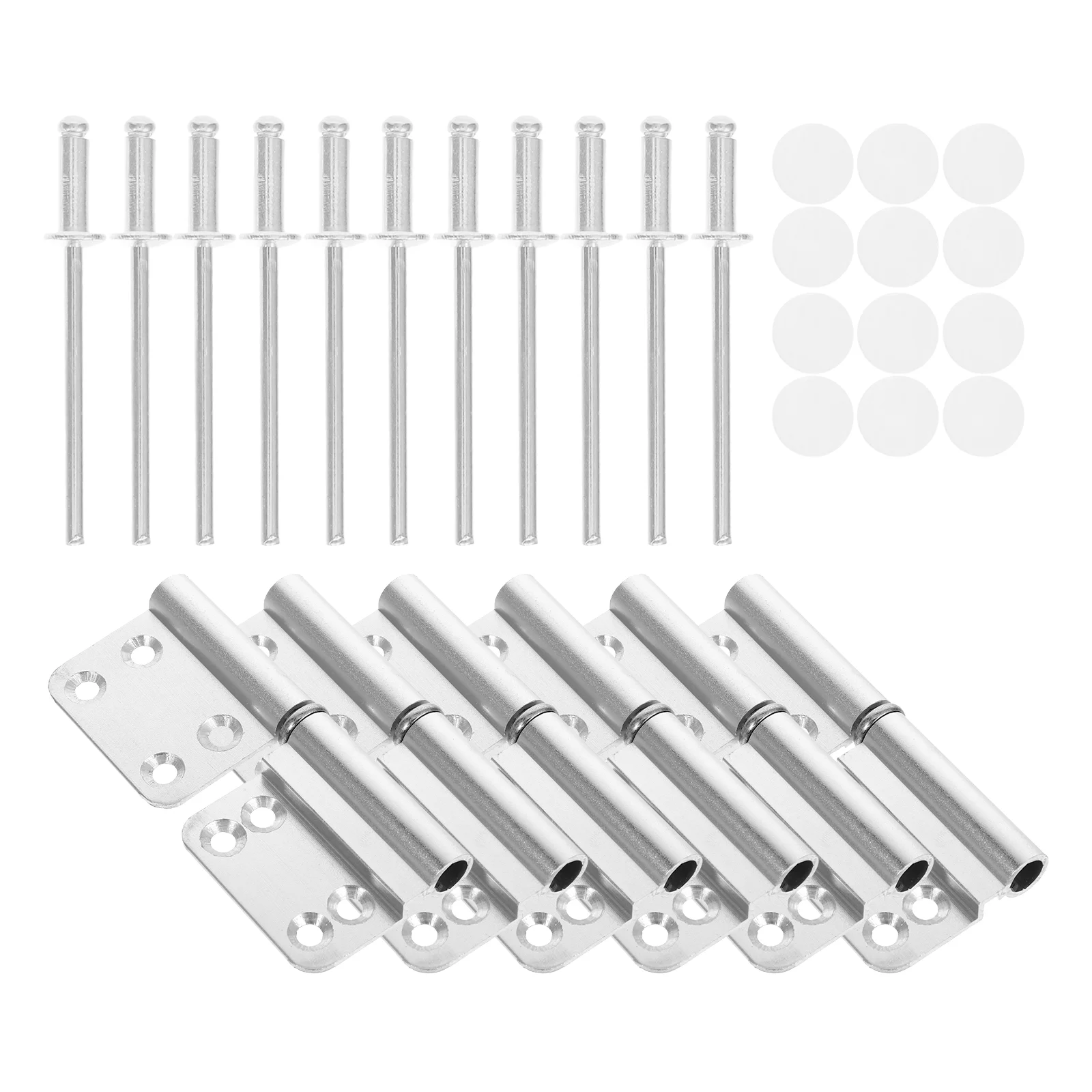 

6 Sets Hinge Heavy Duty Door Hinges Flag Banner Flags Metal Cabinet Removable Replacement Detachable Small Gate Aluminum Alloy