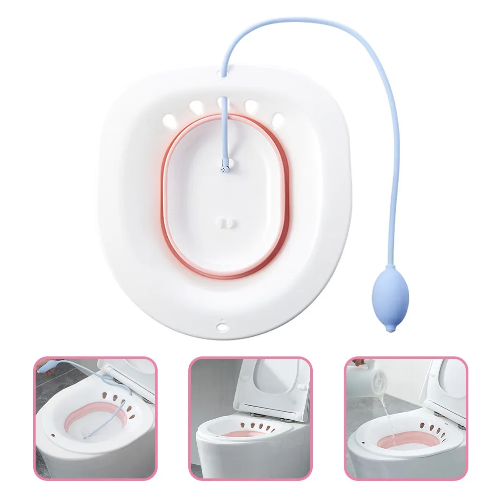 

Sitz Bath Postpartum Care Collapsible Basin Hemorrhoid Relief Smooth Inclined Design Comfortable Sitting Sitz Bath