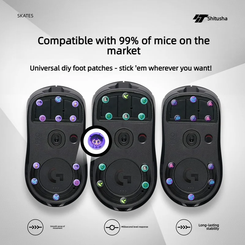 Mouse Feet Skates Pad 6mm New Universal Glass Small Dots Smooth Wear Resistance Noise Reduction Super Life