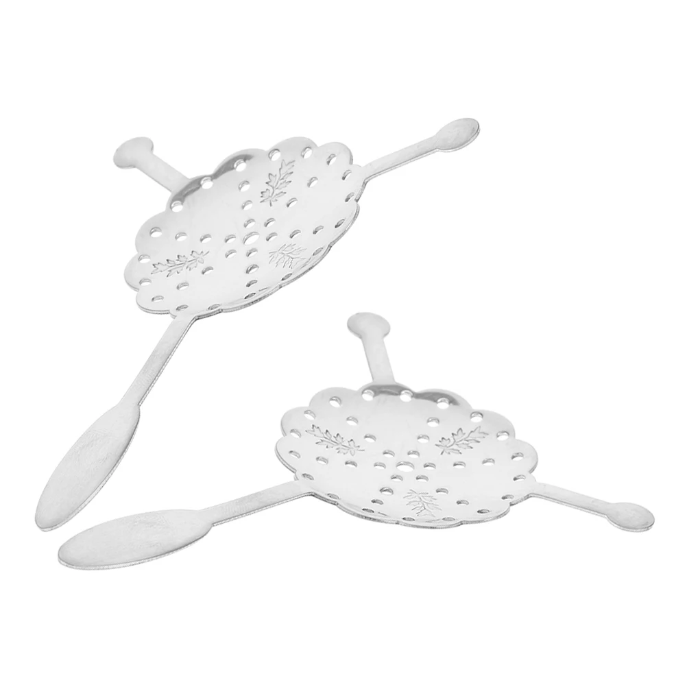 

2pcs StainlessSteel Absinthe Spoon Bartending Supplies Caviar Strainer Coffee Stirrer Reusable Wormwood Dripper