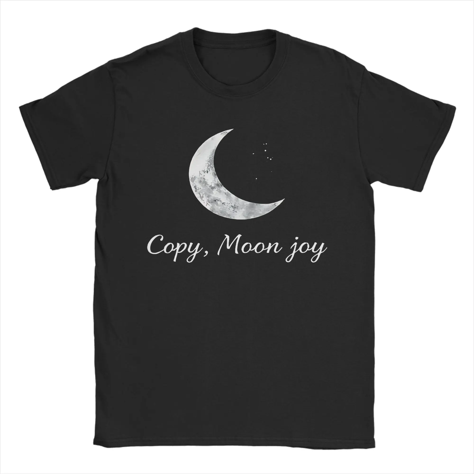Copy Moon Joy Shirt Minimalist Astronomy for Men Women T Shirt  Vintage Tees Short Sleeve Crewneck T-Shirts 100% Cotton Clothes