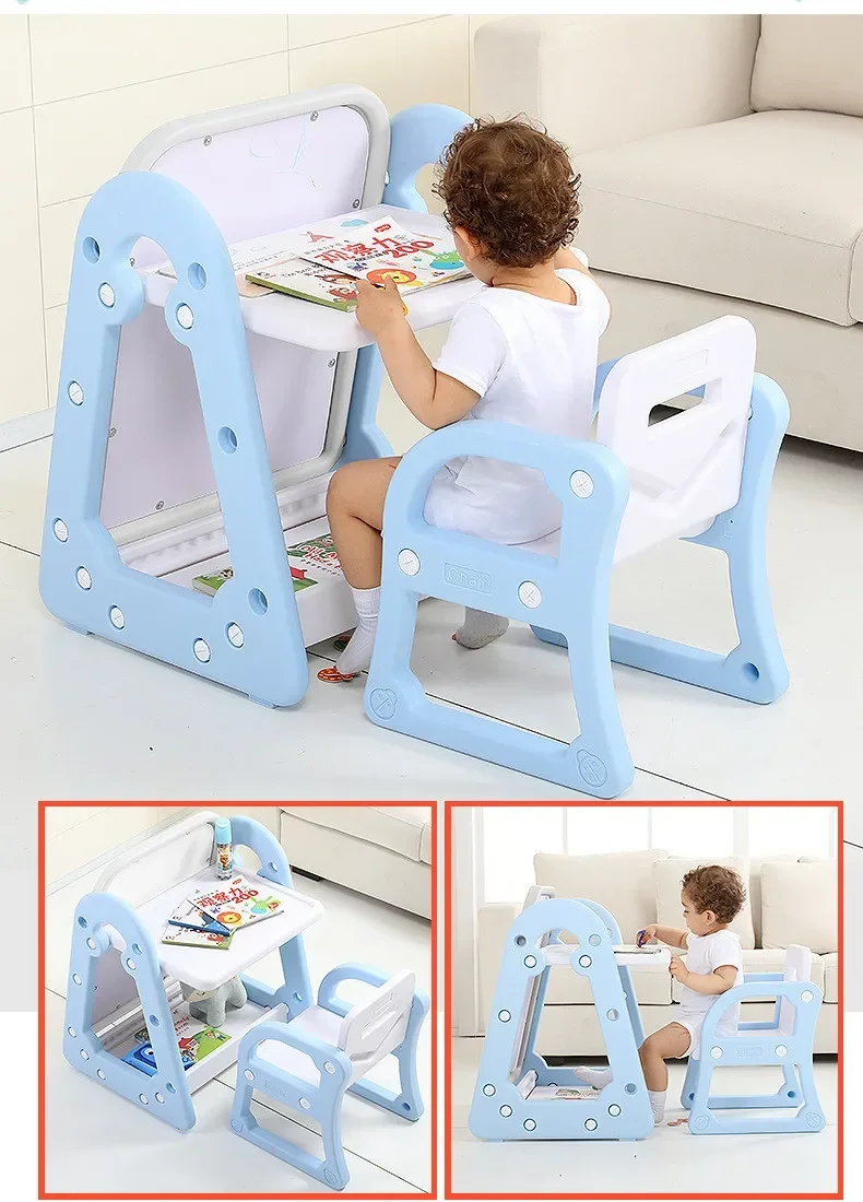 Children Draw Drawing Board Chair sets Magnetic Double-sided Writing Board Baby Painting Graffiti Blackboard Early Education Toy