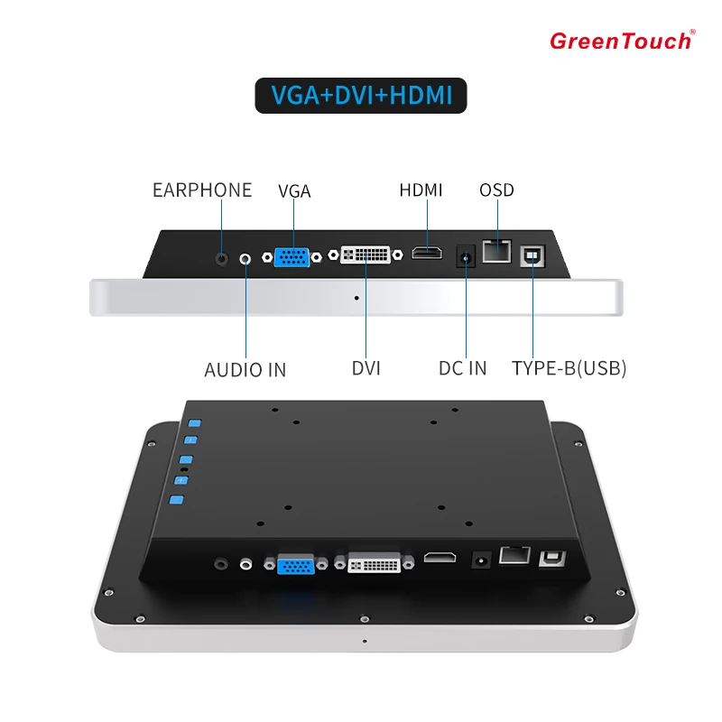 10.1 นิ้ว PCAP Capacitive Touch Monitor 1280x800 หน้าจอสัมผัส Lcd