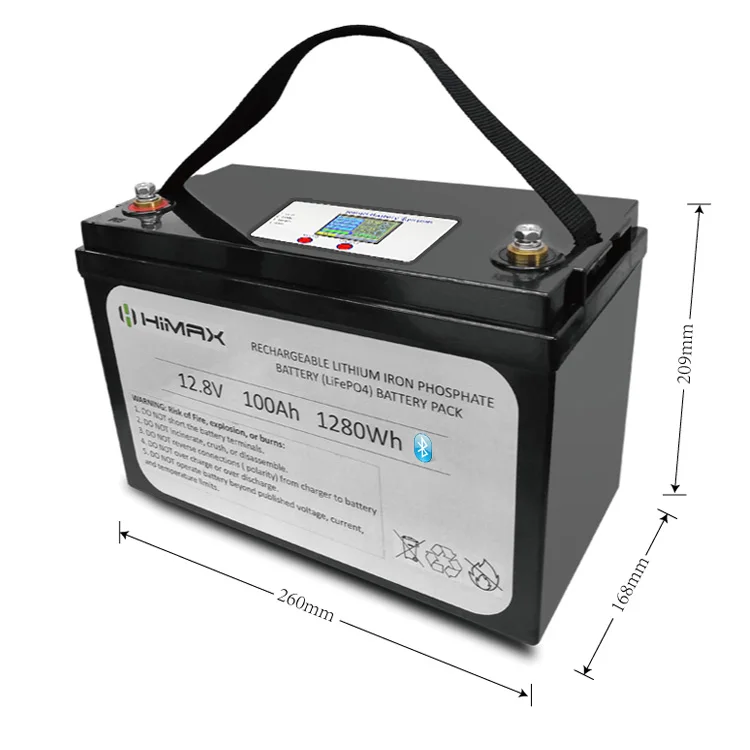 BMS Built-in 12.8v 100 Ah Lithium Ion Marine Lifepo4 Battery Pack 12v 100Ah Lifepo4 Battery With LCD Mit Wireless Control