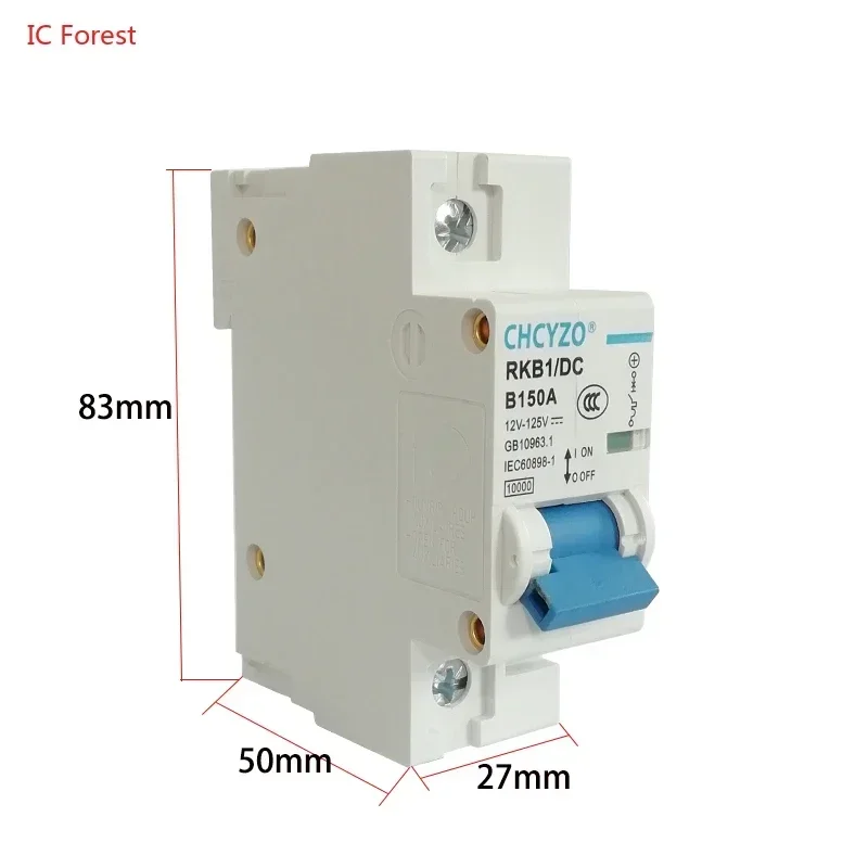 1/2P100A 125A 150A 200A 250A DC Stroomonderbreker 12V 24V 36V 48V 96V 120V Zonnecel Bescherming Schakelaar Automatische Veiligheidsschakelaar