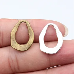 WYSIWYG 10pcs 18x24mm Irregular Circle For Earring Making For Jewelry Making 2 Colors DIY Earrings Charms