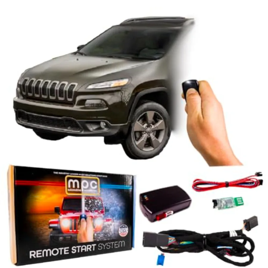 

MPC Remote Start Kit Compatible with Jeep Cherokee 20152018 for Gas Vehicles with TIP Key Technology PlugnPlay Installation Usi