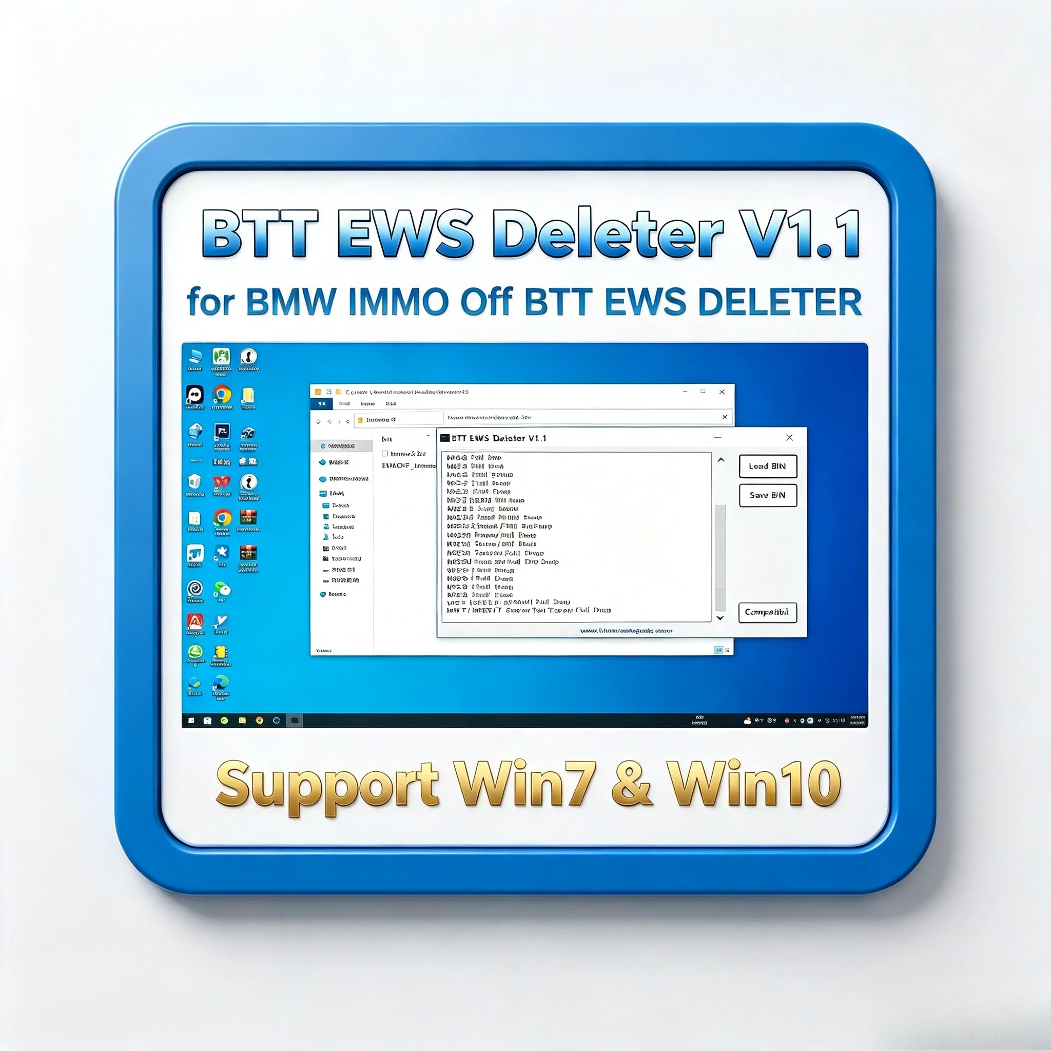 BTT EWS DELETER V1.1 for BMW IMMO OFF BTT EWS DELETE Support MS41 MS42 MS43 MS45 ME7.2 ME9.2 MSS54 ME17/MED17/MEV17/MEVD17/EDC17