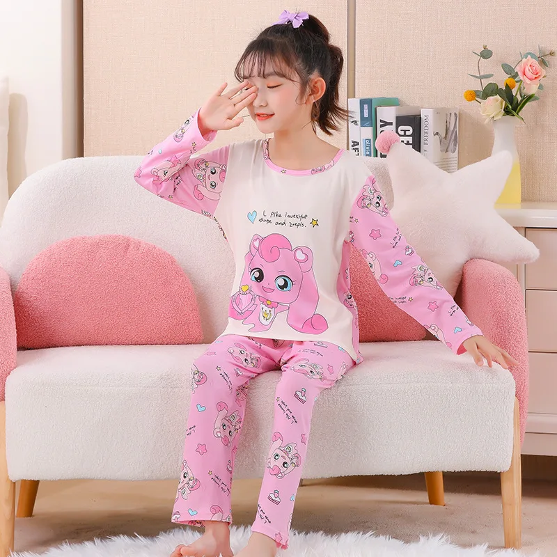 Children's Pajama Set, Spring and Autumn New Girl's Home Clothing, Two-piece Air-conditioned Suit