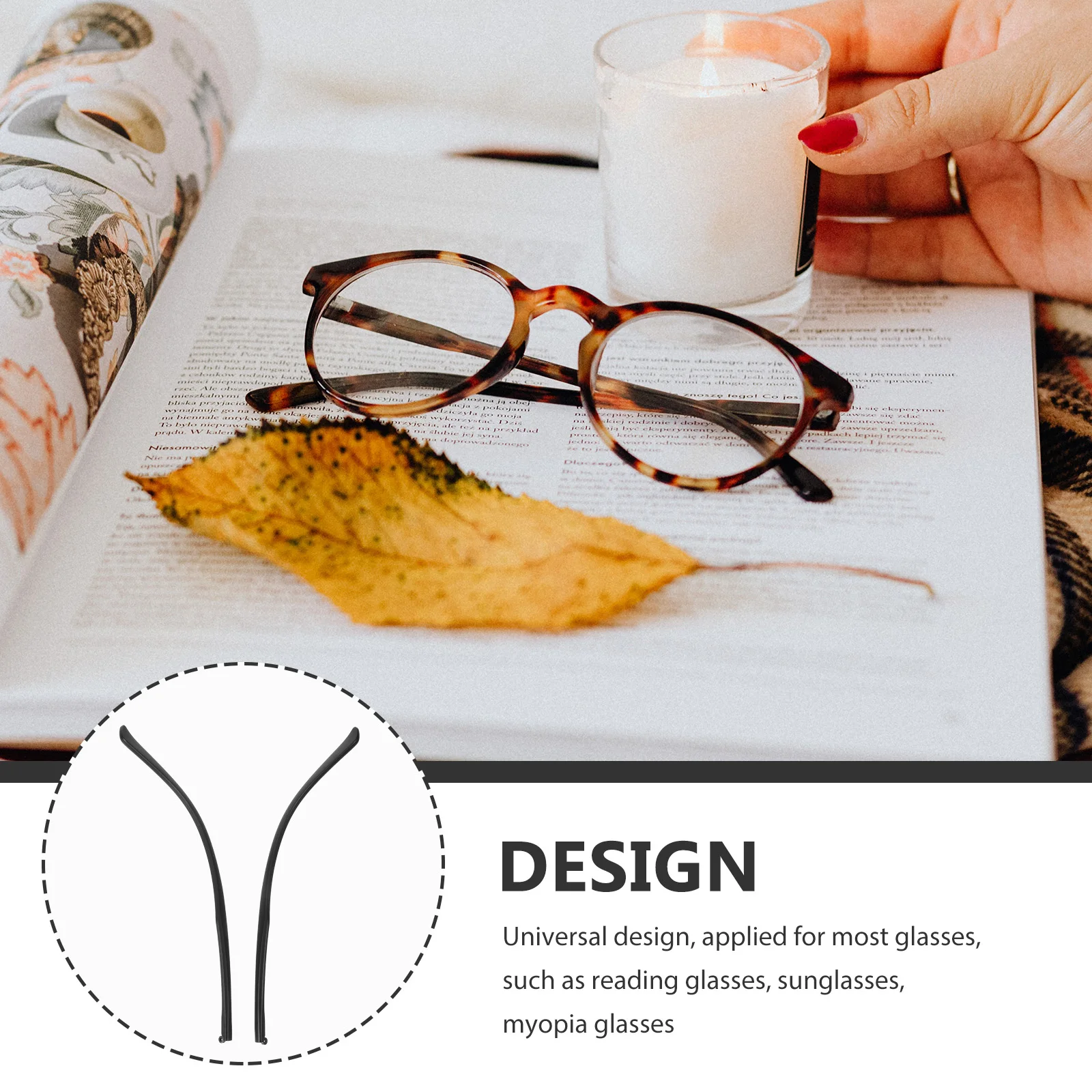 

1 Pair Universal Glasses Arm Legs Replacement Eyeglasses Temples Easy Install Comfortable Fit For Reading Sunglasses Myopia