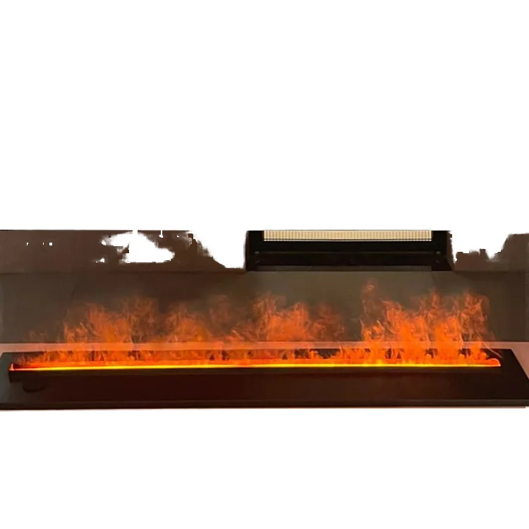 Modern Electric Fireplace Heater Home Use Freestanding Hanging Steel Remote Control US Plug English Operating for Indoor Outdoor