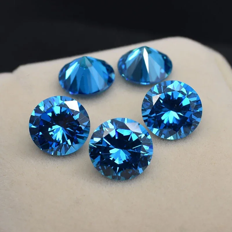 Aquamarine Gemstone Bare Stone DIY Making Couples Wedding Sapphire Crystal StoneDecoration Crafts