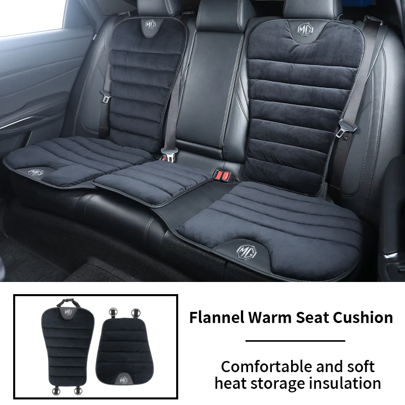 Car Velour Seat Cushion Winter Warm Backrest Seat Cover Accessories For Morris Garages MG 6 3 5 7 TF ZR ZS HS GS GT Hector RX5 - view 4