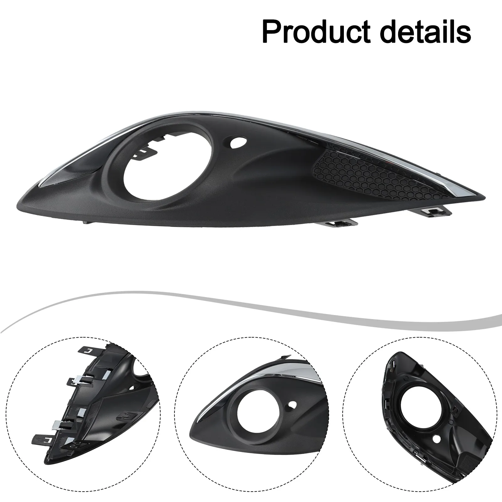 Right Fog Light Cover Fog Light Grill Cover Black Right Front Wear-resistant Direct Installation For Opel Corsa D