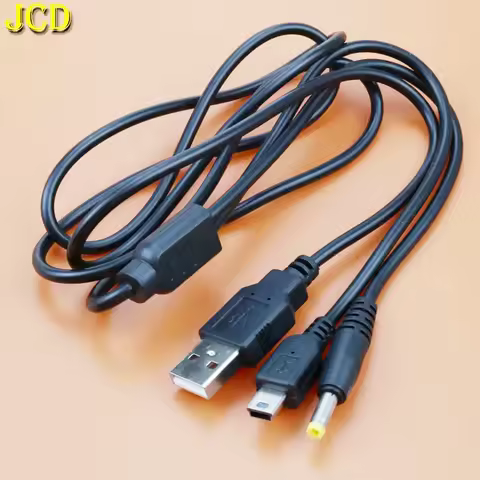 1pc 0.8m 4.0x1.7 MM Cable / 2-In-1 USB Data Cable Charger Charging Cord For PSP 2000 3000 Gaming Accessories