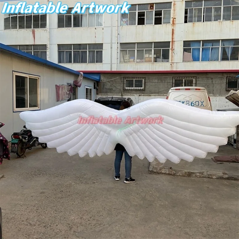 Custom Made Event Supplies 4 Meters Big Inflatable Wings Suit for DJ Parade Toys