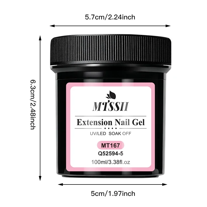 7 stücke 100 ml Große Kapazität Verlängerung Nagel Gel Set Rosa Semi-Permanent UV Gel Lack Maniküre DIY Design nagel Kunst Verlängern Werkzeug