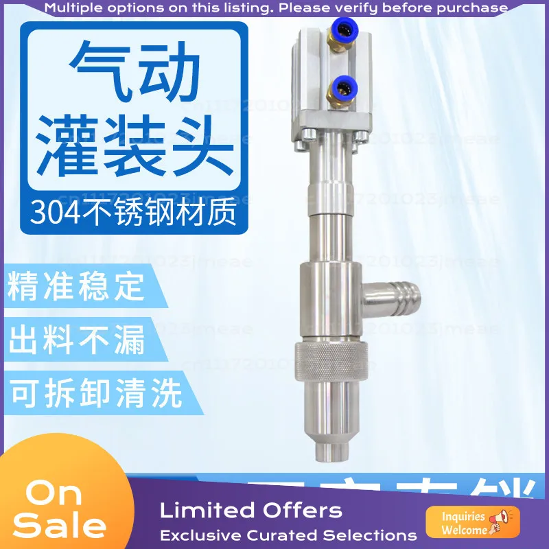 Drip-Free Pneumatic Filling Head 304 Stainless Steel Filling Nozzle for Paste Liquid Filling Machine