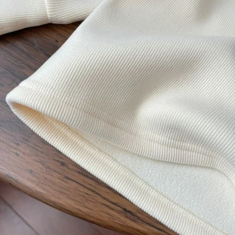 Warmer, dicker Pullover für Mädchen 1-6 Jahre, Plüsch-Oberteil mit halbem Stehkragen, Herbst-Winter-Mädchen-Strick-T-Shirt mit Stickerei – Detail 10