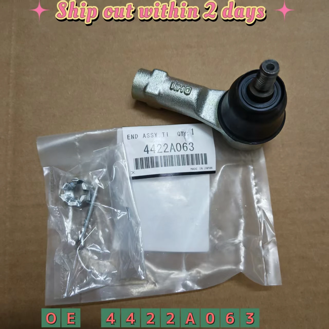 

Front Driver Passenger Outer Tie Rod End For Mitsubishi MIRAGE 4422A063