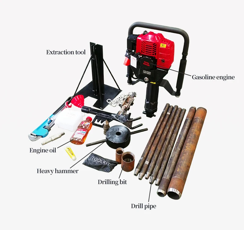맞춤형 휴대용 코어 샘플링 드릴 - 경량 휴대용 시스템 시추 장비 현장 탐사용