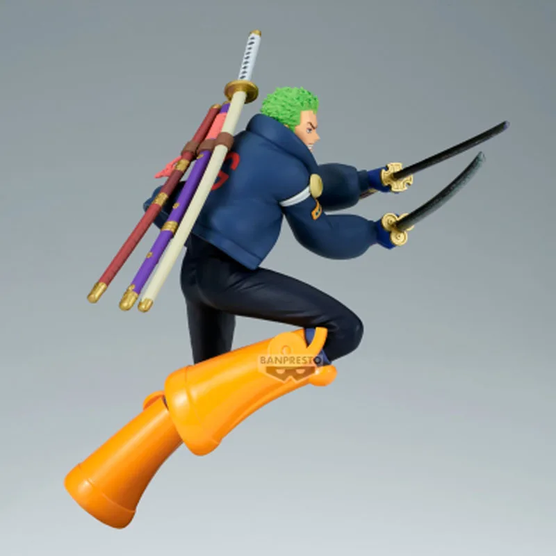 Bandai Original BANPRESTO One Piece Roronoa Zoro 160mm Anime Action Figures Toys for Boys Christmas Gift Model Ornaments
