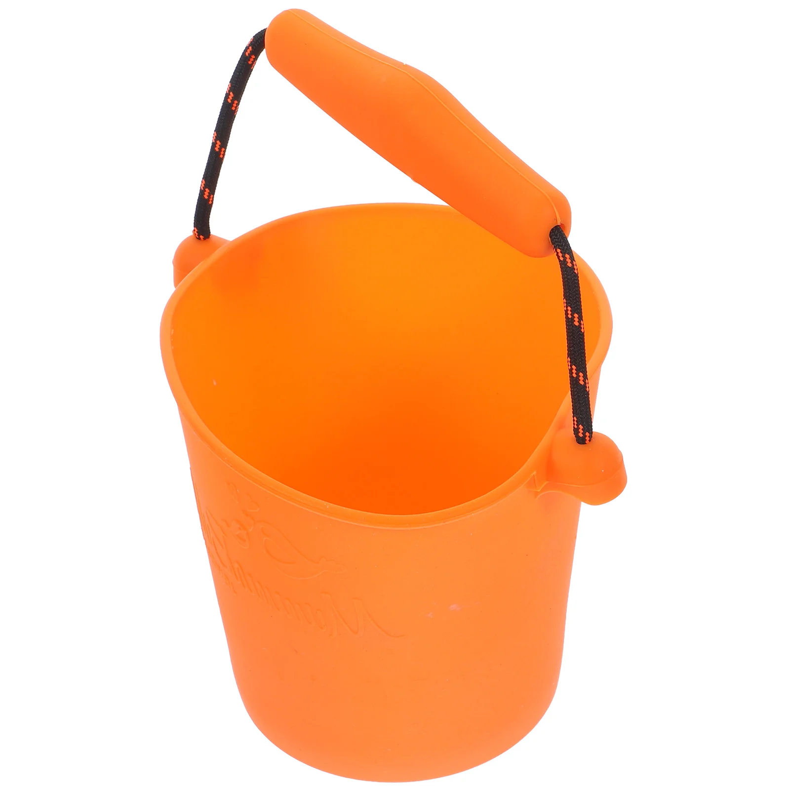 Portable Bucket 1.5L Silicone Water Toy Beach Bath Outdoor Kids Camping Fishing Adjustable Handle Soft Thick