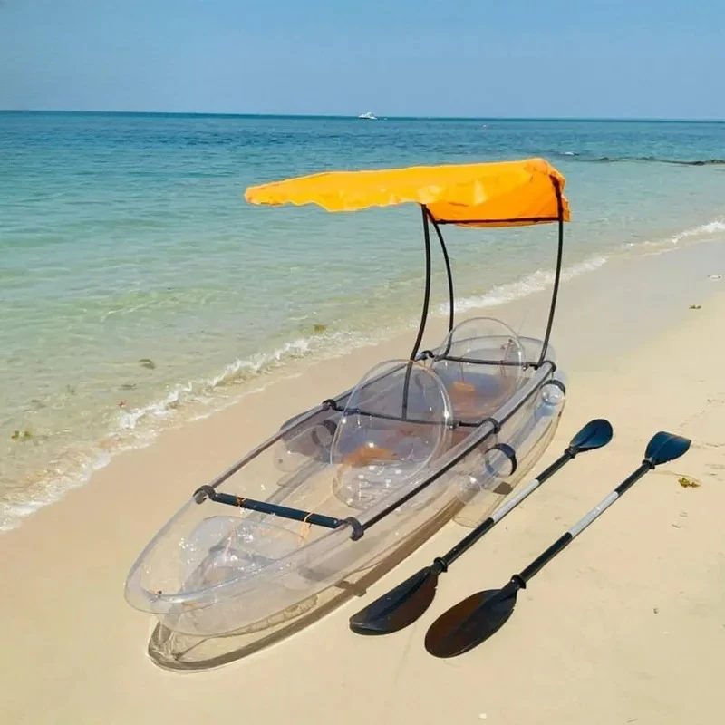 Transparent Crystal Boat for Sun Life with Dual Balance Shading System for Scenic Spot Sightseeing Suitable for 4 People
