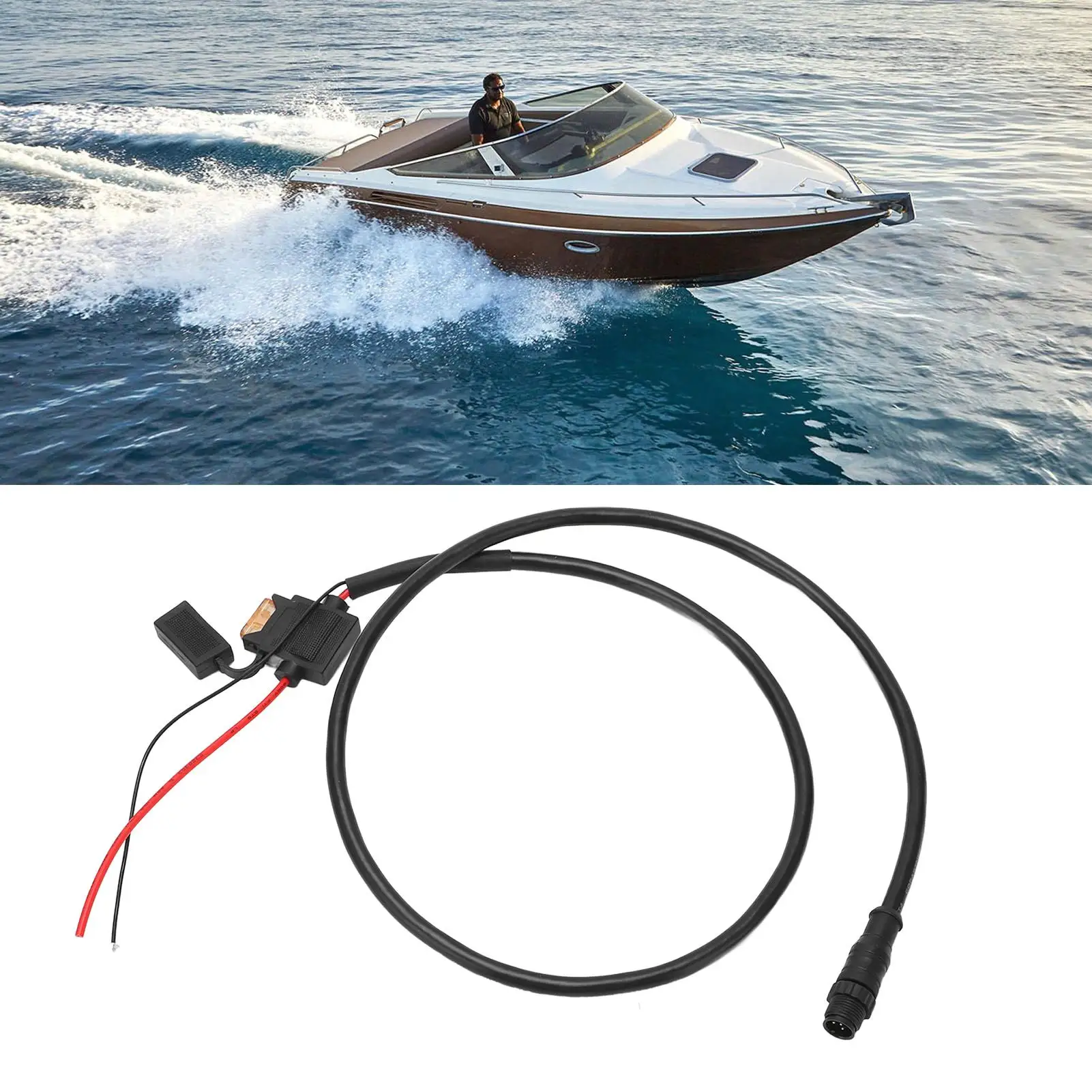 1m NMEA 2000 Male 5 Pin ABS Plastic Backbone Cable - Oil Resistant & High Toughness for boat