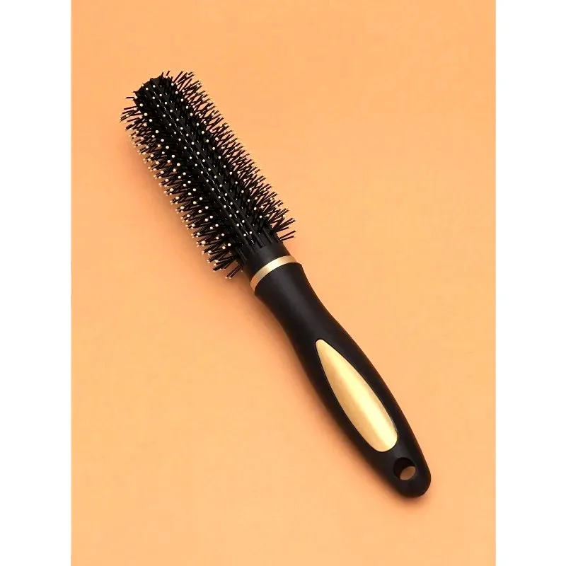 1pc Portable Black Mini Air Cushion Hair Brush, Ball Tipped Detangling Comb For Curly Straight Hair, Pocket Size Travel Scalp Massage Hair Grooming Tool, Multi-Scene Accessory For Salon Barber Shop, Back To School Holiday Daily Essentials For Women Girls