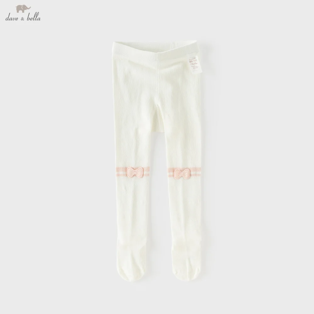 Dave Bella Pantyhose for Girl Summer Bottom Tight Elastic Cool Sweet Pink Bow Breathable Children Clothes Casual Party DB2262313