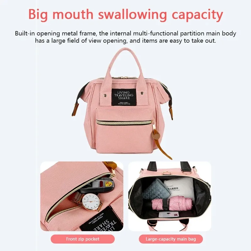 Travel Mommy Bag Large Capacity Multi-purpose Double Shoulder Diaper Storage Bag Handheld Multifunctional Mother and Baby Bags