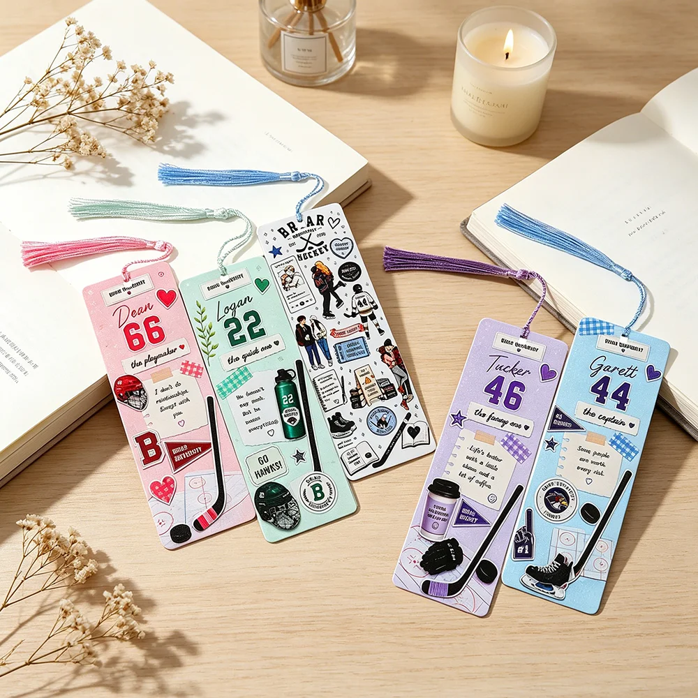 Off-Campus Acrylic Bookmark, Hockey Romance Book Accessory, Readers, Study Time, Valentine Gift for Romance Fans